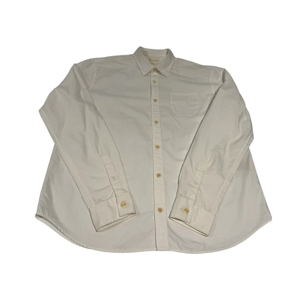 Levi's Made & Crafted White Button Down Shirt made in Turkey Men's Sz XL Cotton
